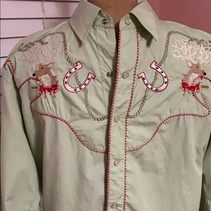 Dead Deer Embroidered Western Shirt